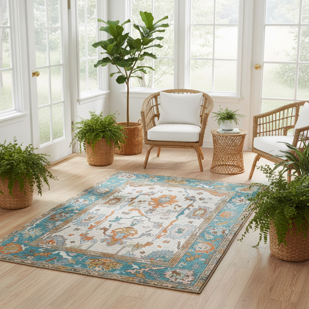 ORALENIS - Hand Knotted Oushak Carpet